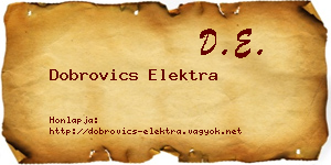 Dobrovics Elektra névjegykártya